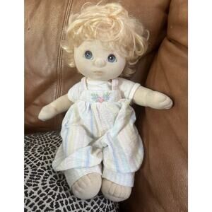 Vintage 1985 Mattel My Child Doll Strawberry Blonde Hair Blue Eyes W/ Outfit